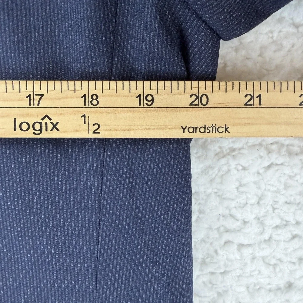 Banana Republic‎ Suit Jacket Mens 42R Blue Slim Fit Stretch Striped 2 Button